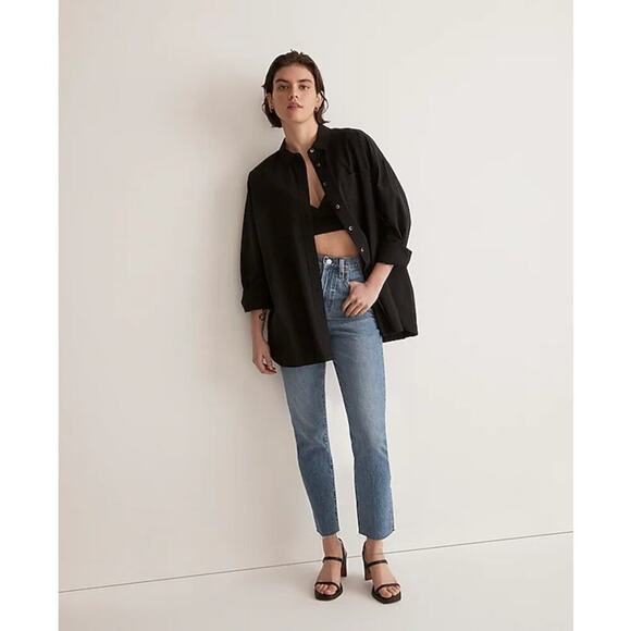 Madewell The Perfect Vintage Jean Earlside Wash Raw-Hem Mix Paper Blue SZ 25 NWT - Picture 1 of 12
